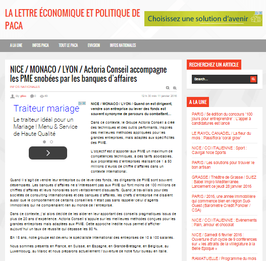 On parle de nous, transmission d'entreprises en Tunisie On parle de nous, transmission d'entreprises en Tunisie